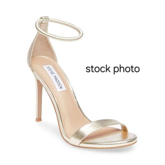 Steve Madden Metallic Gold Heels SZ 8.5 - Picture 4 of 5